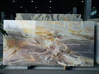 Dalle de Quartzite veinée violette de qualité supérieure Aquarella moderne Quartzite comptoir de cuisine revêtement de sol extérieur salle de bain Villas murales
