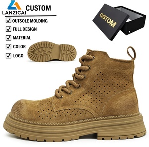 Botas <span class=keywords><strong>Martin</strong></span> Transpirables de Verano para Hombre, Versátiles, con Suela Gruesa, Aumentan la Altura, Botas de Trabajo, Zapatos para Exteriores, Zapatos Personalizados - Product Image 1
