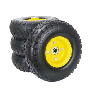 Dapetz ® 10" Hand Truck Tyre 4.10/3.50-4 Solid Rubber Tyre PU Foam Filled Wheel Yellow Sack Tyre For Trolley Cart Sack Truck Wheel Barrow Replacement Puncture Proof