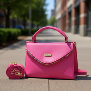 Sac bandoulière pour femme Fana, avec une seule poignée, fermeture éclair, doublure en PU, couleur unie, usage quotidien - Product Image 2