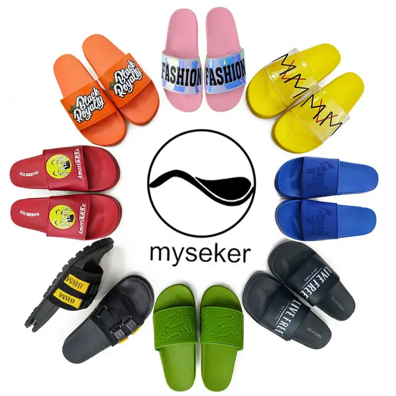 Bling Logo Slides Glowing Rubber Slipper Cartoon Kids Slippers 2019 Printing Slide Sandals Indoor Silk Summer House Supplier