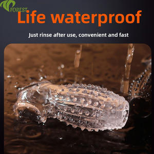 Transparentes Silikon-Penisverlängerungskondom, Neuartige Kondome, Penisvergrößerungsring, Superweich und Vergrößert für Paare - Product Image 2