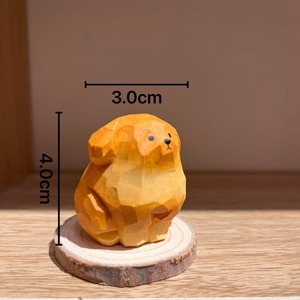 Moderner Handgeschnitzter Golden Retriever aus Lindenholz - Niedliches Hundegeschenk für Abschluss & Geburtstag - Neuer Stil - Product Image 5