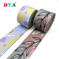Bande élastique en polyester et caoutchouc imprimée double face couleur personnalisée pour vêtements, chaussures et boîtes à lunch