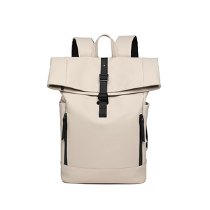 Roll Top <b>Laptop</b> <b>Backpack</b> Unisex Large Capacity Oxford Travel Waterproof School Bag Computer <b>Backpack</b> - Product Image 1