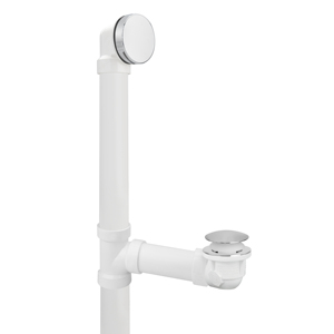 Kit di scarico dei rifiuti con vasca tubolare a punta. 40 rifiuti da bagno in PVC con piastra frontale senza foro per bagno Uni-Green - Product Image 1