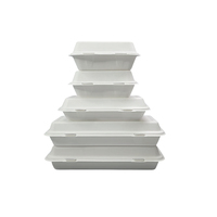 Fiambrera compostable, contenedor de comida de caña de azúcar biodegradable, vajilla de bagazo desechable, cajas de contenedores de pescado y patatas fritas