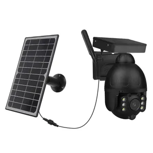 Boîtier métallique Regis Ubox App 3MP Caméra solaire sans fil PTZ Caméra solaire extérieure longue distance étanche de sécurité Gsm 4G Sim Camera