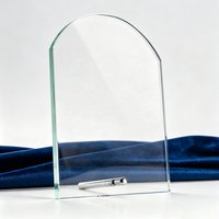 Trophée en verre de jade, trophée en cristal, récompense en cristal, plaque de récompense en verre transparent, socle métallique, événements, entreprise, médaille, cérémonie de remise des prix