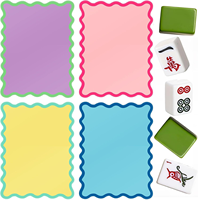 Mélangeur de tuiles de Mahjong en PVC en gros, mélangeur de cartes de Mahjong, accessoire de Mahjong américain à bords ondulés et couleurs attrayantes pour le jeu