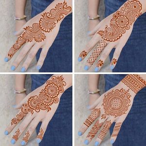 Riutilizzabili Henna tatuaggio stencil Kit 9 fogli di Mehendi stencil per le mani avambraccio DIY indiani Temp tatuaggi per donne ragazze - Product Image 3