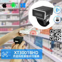 XT3001BHD Nuevo escáner de código de barras inalámbrico 2d con anillo de dedo portátil para almacenamiento logístico