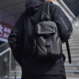 Bolso de Cintura Deportivo de Moda Coreana, Bolso <span class=keywords><strong>Bandolera</strong></span> Casual Versátil con Bloques de Color, Impermeable, Hecho de PU, para <span class=keywords><strong>Hombre</strong></span> y Mujer - Product Image 6