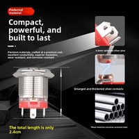 Interrupteur à bouton-poussoir métallique à courant élevé 20A, réinitialisable, étanche IP67/IP68, interrupteur marche/arrêt LED 12mm/16mm/19mm/22mm