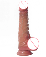 Dildos réalistes pour femmes, avec peau souple, prépuce coulissant, testicules, stimulation anale et vaginale, strap-on, gros pénis, jouets sexuels pour femmes