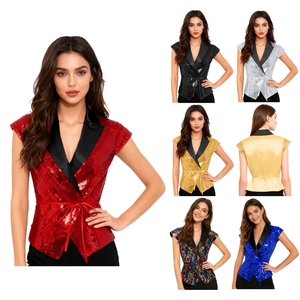 Chaleco de baile de salón estándar para mujer con cinturón para fiestas, actuaciones en escenarios y discotecas - Product Image 1
