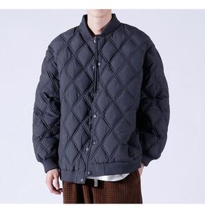 Custom Produce <strong>Men's</strong> <strong>Woolen</strong> Bomber <strong>Jackets</strong> Printed Stand Collar Winter Thick Vintage Style OEM Service Coat - Product Image 5