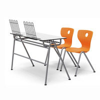 Chaise et table d'écolier, mobilier de classe scolaire, mobilier scolaire, bureau et chaise d'écolier