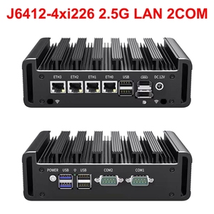 PC industriel Intel N100 Celeron J6412, 4 ports LAN, 2 ports COM, <span class=keywords><strong>DDR4</strong></span>, M.2 NVMe, WIFI, 4G, HD, DP, Pare-feu PfSense, OPNsense, Serveur domestique, En stock - Product Image 1