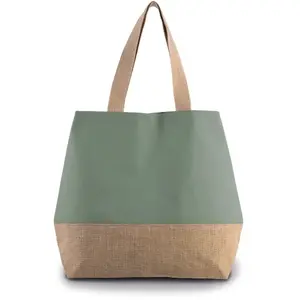 Borsa shopper in cotone e iuta, merchandising sostenibile - Product Image 3