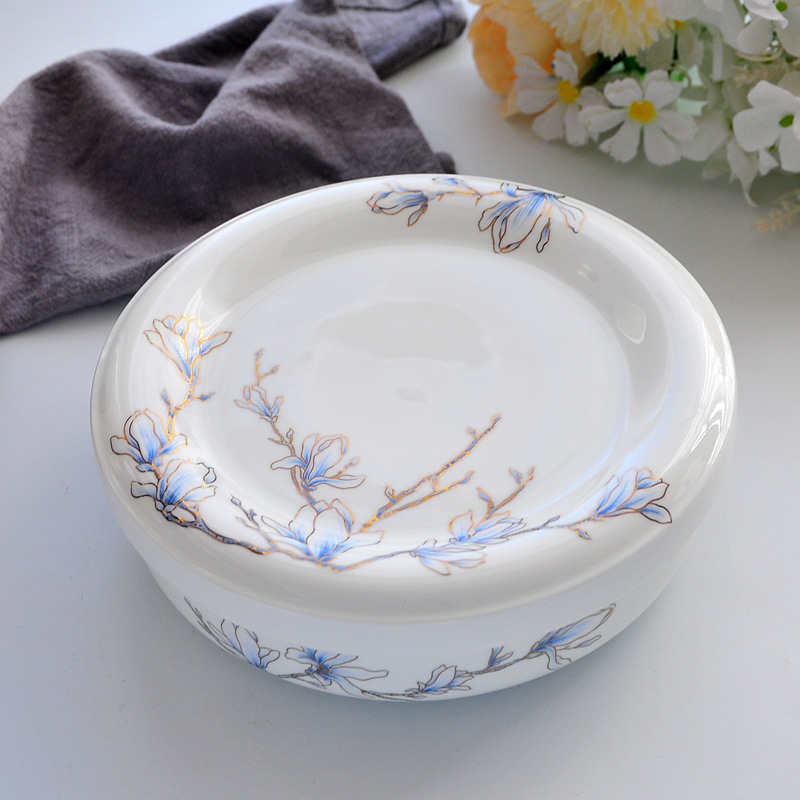 7 pouces de profondeur plaque de nid couverture en porcelaine [magnolia ouvert]]?