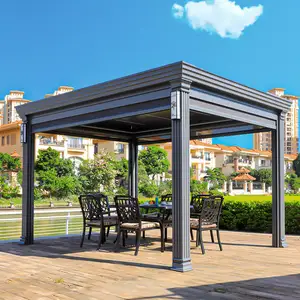Pergola de luxe 7x4 personnalisée toit terrasse aluminium entièrement automatique