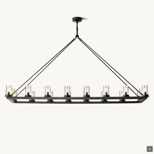 Luminaire suspendu circulaire minimaliste moderne pour salon et salle à manger, lustre linéaire en verre transparent <span class=keywords><strong>Ondra</strong></span> 52 - Product Image 5