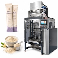 Machine d'emballage automatique CE à prix d'usine pour sachets de poudre de remplacement de repas de 20g à 50g, 4/6/8/10 voies, avec remplisseur à vis sans fin