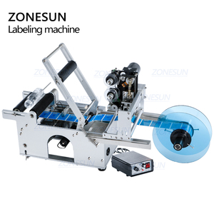 ZONESUN TB-50D Electric Semi-automatic Plastic Vial Ampoule <b>Jam</b> <b>Jar</b> Shampoo Glass Drinks Sticker Round Bottle Labeling Machine - Product Image 6