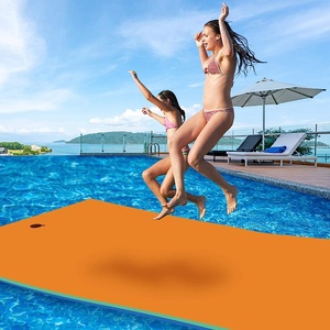 Tapis <span class=keywords><strong>flottant</strong></span> en <span class=keywords><strong>mousse</strong></span> XPE de 18 pieds avec logo personnalisé du fabricant, couverture aquatique portable et durable - Product Image 2
