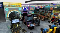 Équipement de complexe de divertissement moderne multi-zones de 5000 m² pour centre commercial, incluant arcade, bowling, trampoline, toboggan et mur d'escalade, pour grand projet saoudien