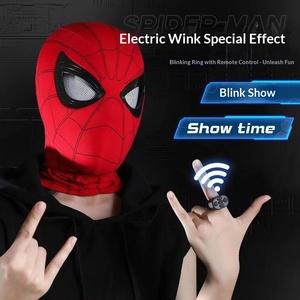 <span class=keywords><strong>Maschera</strong></span> di Spider-Man in Plastica con Occhi Motorizzati Mobili che Lampeggiano e si Illuminano, Casco Giocattolo per Cosplay Natalizio - Product Image 4