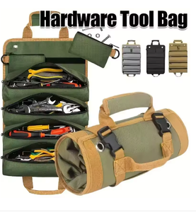 Sac à outils multifonctionnel de haute qualité, professionnel, multi-poches, pour outils de quincaillerie, enroulable, portable, petit sac organisateur d'outils - Product Image 3