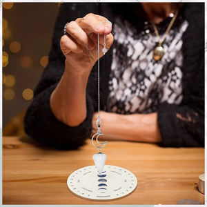 Reiki Méditation <span class=keywords><strong>Pierre</strong></span> Précieuse Rose Quartz Lune Spirituelle Guérison Cristal Cône À Facettes Puissant Divination Pendule Radiesthésie PD013 - Product Image 5