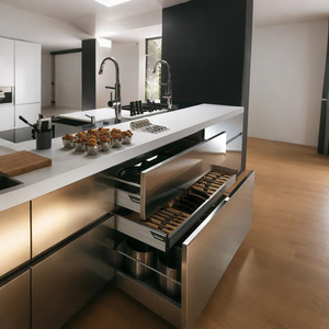 Armadio da cucina in acciaio inox diretto in fabbrica armadio per sala da pranzo credenza tipo isola rubinetto di stoccaggio cucina - Product Image 2