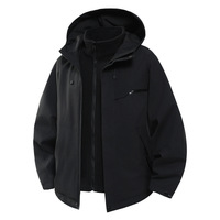 Veste pour homme personnalisable avec logo OEM, 3-en-1, coupe-vent, imperméable, décontractée, pour la randonnée en plein air et le sport, avec col détachable