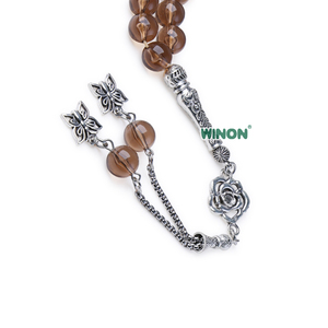 Nuovo Design Winon: Perline di Preghiera Musulmane in Resina Marrone Tè da 10mm, Misbaha Islamica, Regalo per Eid e Ramadan - Product Image 6