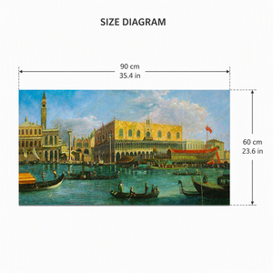 Dipinto a Olio Astratto di <span class=keywords><strong>Venezia</strong></span> 60*90cm B&C ART, Paesaggio Cittadino Veneziano Fatto a Mano su Tela di Lino - Product Image 2