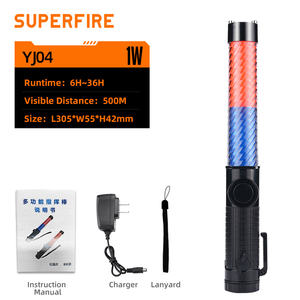 安全警告用ポータブル交通信号バトン防水LEDフラッシュセキュリティライトレッドスティック - Product Image 6