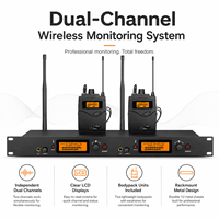 Système de monitoring intra-auriculaire sans fil professionnel DS300 à double canal pour les performances en direct