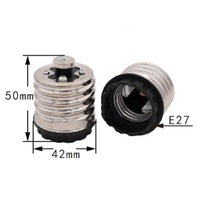 Adaptateur de douille HY E40 vers E27, support de lampe, rallonge de prise, convertisseur de lumière LED noir, prise de lumière