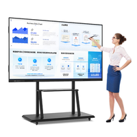 Tableau blanc interactif intelligent LCD 4K à écran plat de 55 à 98 pouces à prix abordable, tactile 40 points, pour usage en classe