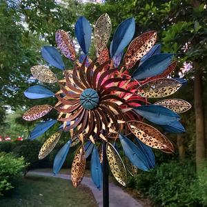 Doppel klingen Windmühle Garten Windräder Skulptur für Outdoor Art Decor - Product Image 5