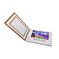 Brochure vidéo cadeau avec écran LCD de 4,3, 5 ou 7 pouces, livre vidéo pour lancement de produits, marketing