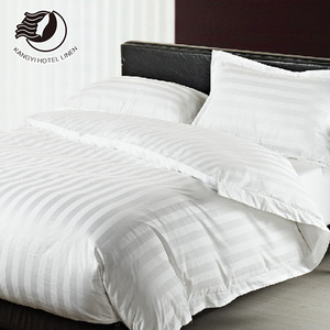 Bộ Ga Giường Màu Trắng Cotton Ai Cập 100% Thiết Kế Cho Giường Đôi Khăn Trải Giường Khách Sạn 5 Sao - Product Image 1