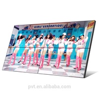 55 Ultra estrecho bisel LCD OEM cartel Digital Led pantalla interior fácil LCD Video pared PVD interior curva pantalla Led 3,5mm 1920*1080