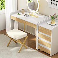 Pouf Ottoman Moderne Pliable en Bambou avec Pieds en X et Coussin en Mousse Épaisse Chenille pour la Maison, la Chambre, le Salon, la Coiffeuse