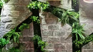 गर्म बोकसवुद बचाव आउटडोर सजावट हरे रंग की दीवार प्लास्टिक पौधों दीवार