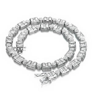 Collier en Zircon cubique pour hommes, chaîne de Tennis, <span class=keywords><strong>treillis</strong></span> carré AAA + pierre CZ, ras du cou, Hiphop, 9MM, Bling - Product Image 2