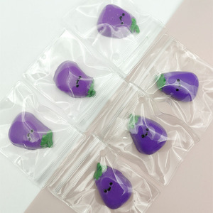 Hot Sale TPR Cute Mini Vegetable Eggplant Mochi <b>Squishy</b> Slow Return Hand Exercise Squeeze Stress Relieve Toys for Kids Adults - Product Image 5